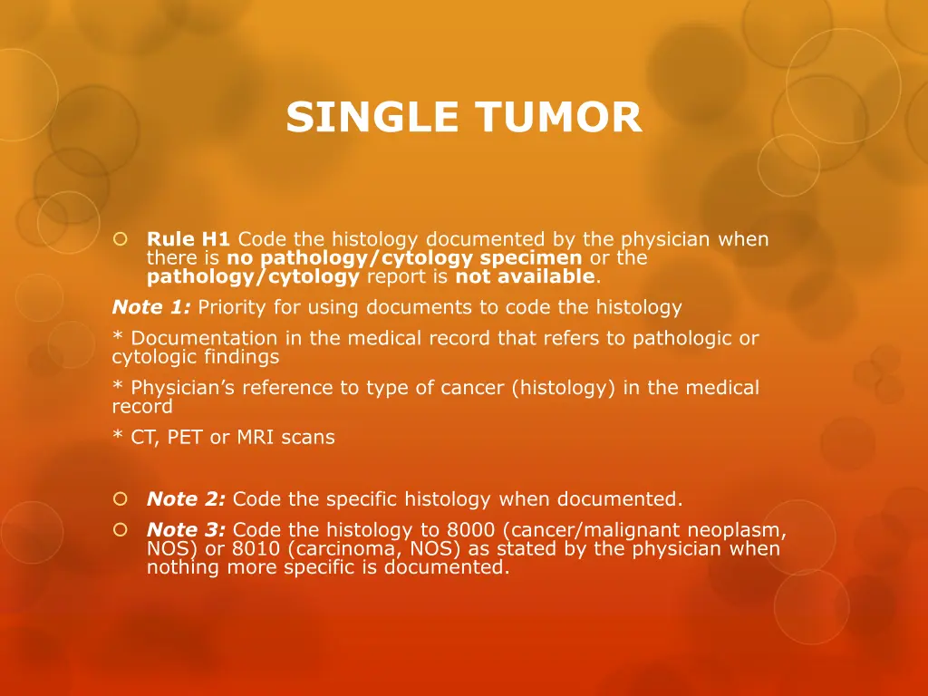 single tumor