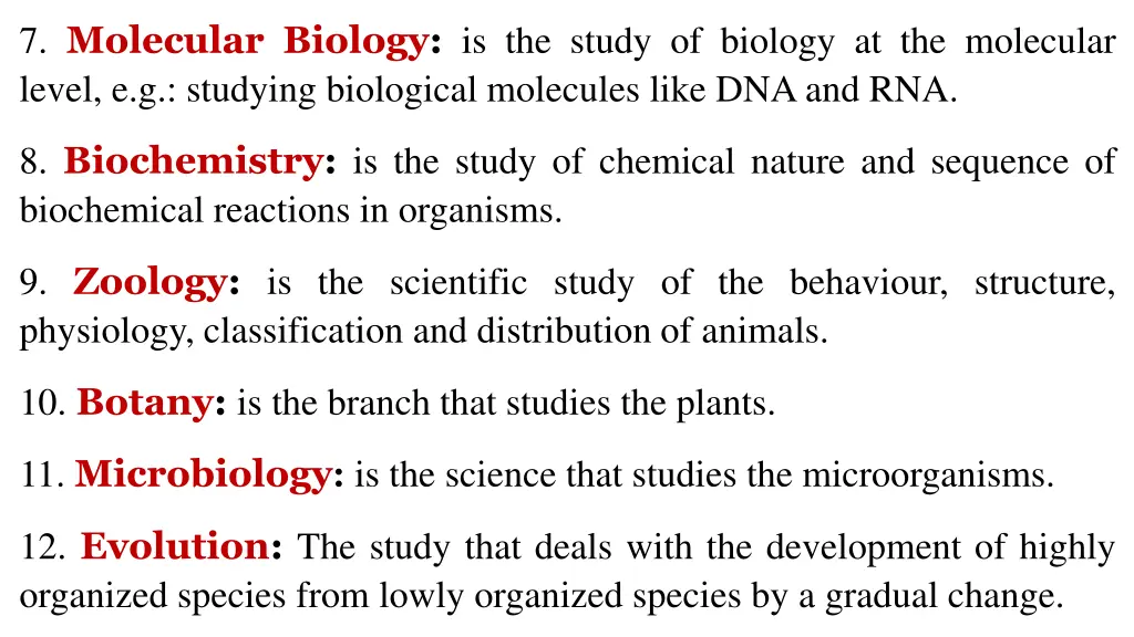 7 molecular biology is the study of biology