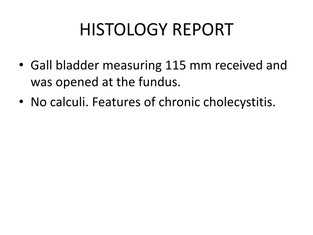 histology report