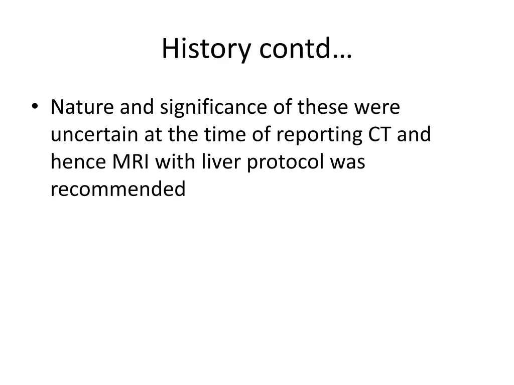 history contd