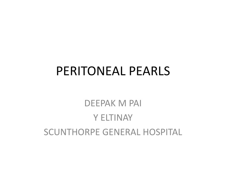 peritoneal pearls