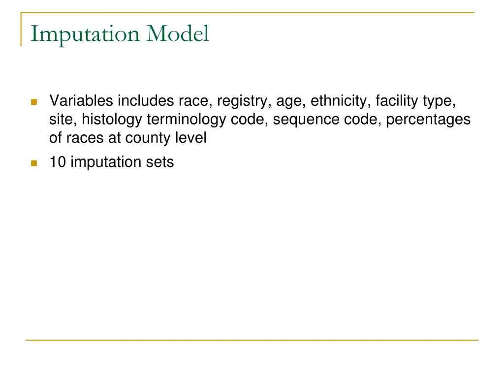 imputation model