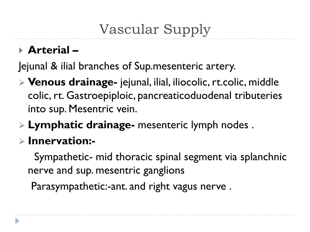 vascular supply