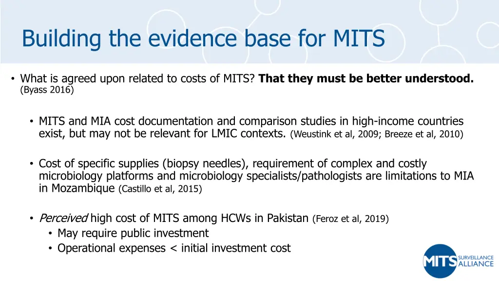 building the evidence base for mits 1