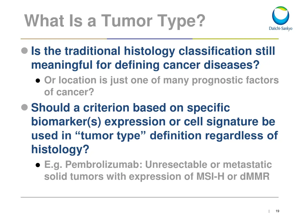 what is a tumor type