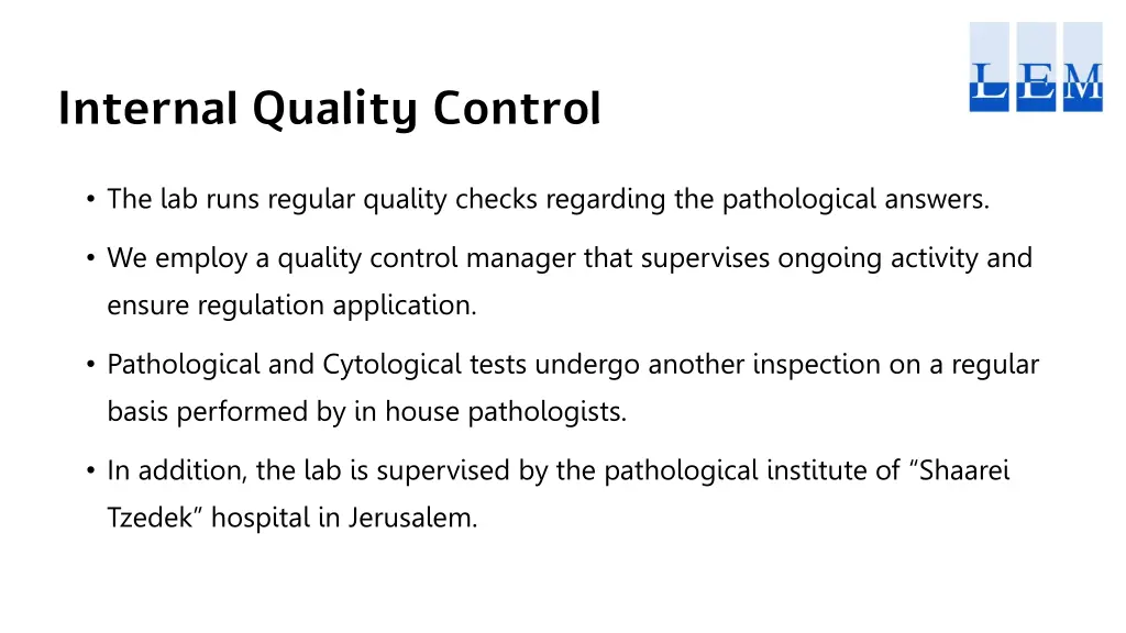 internal quality control