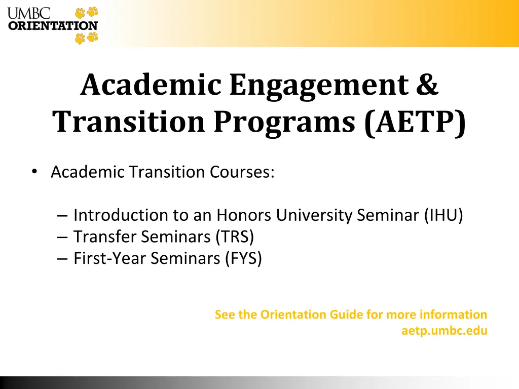 academic engagement transition programs aetp