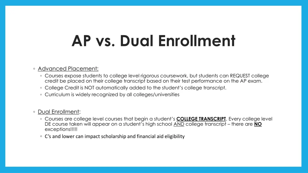 ap vs dual enrollment