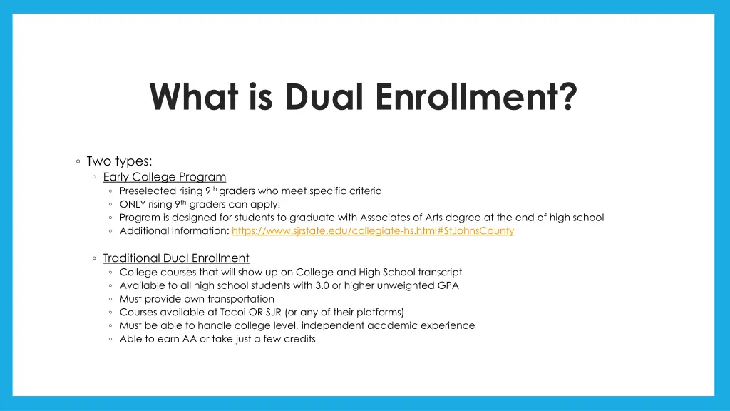 what is dual enrollment