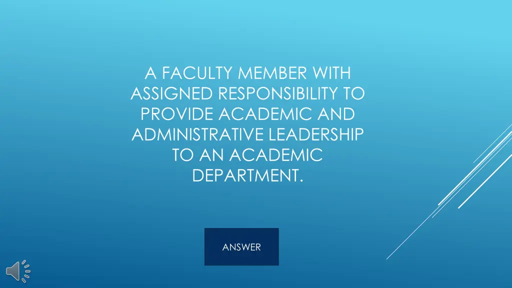 a faculty member with assigned responsibility