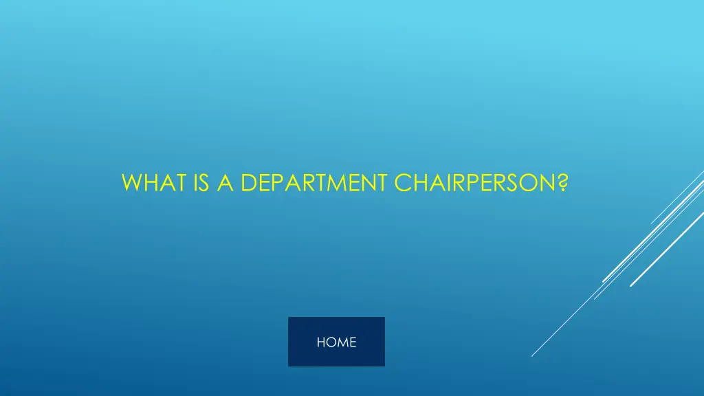 what is a department chairperson