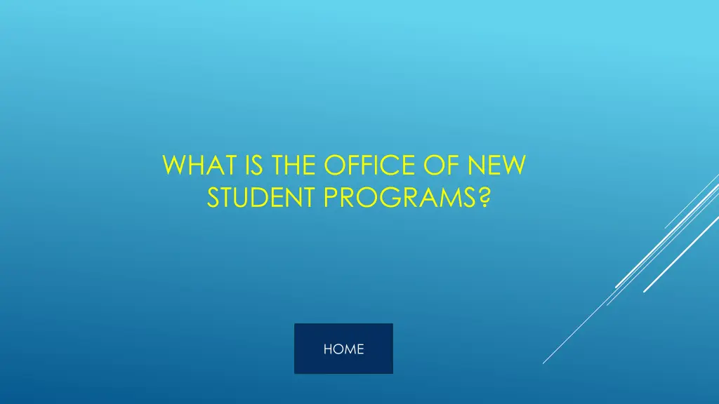 what is the office of new student programs