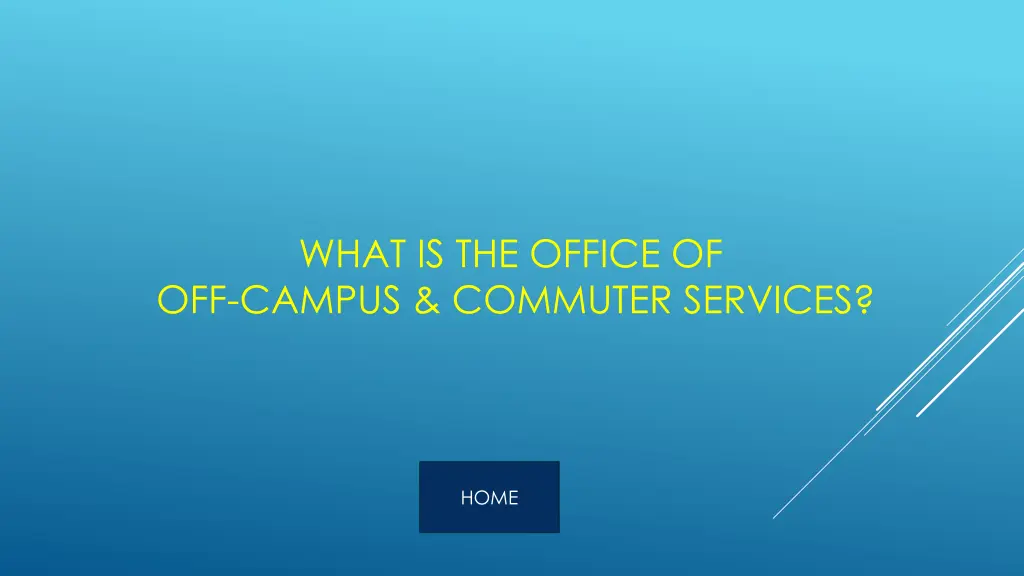 what is the office of off campus commuter services