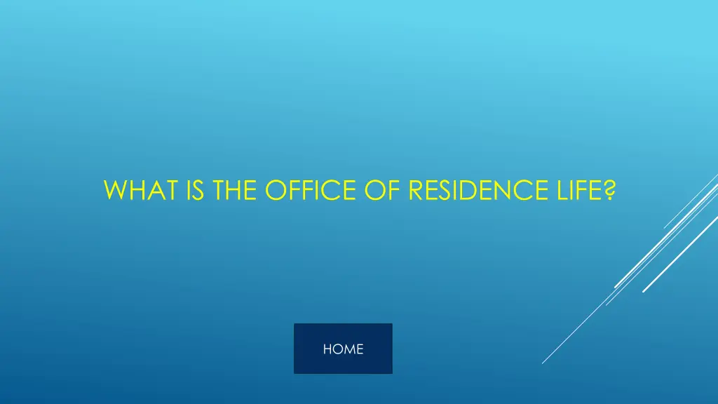 what is the office of residence life