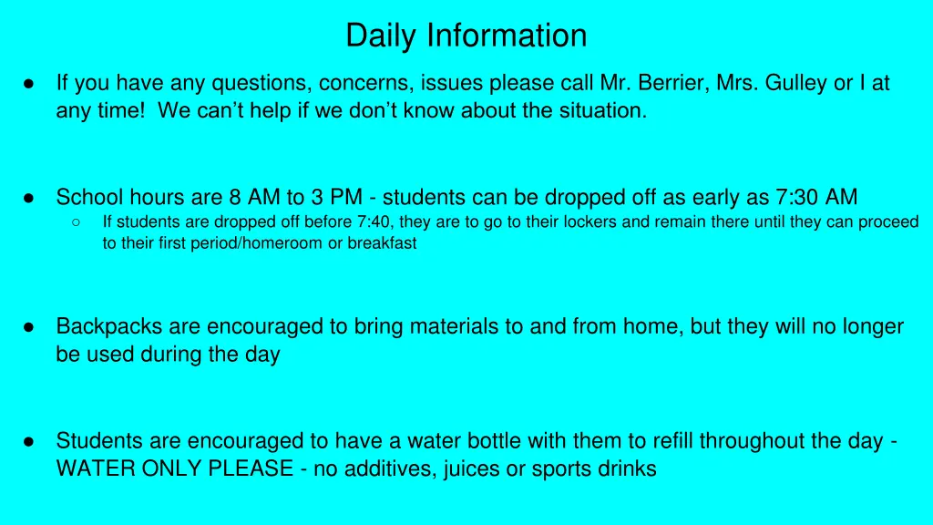 daily information