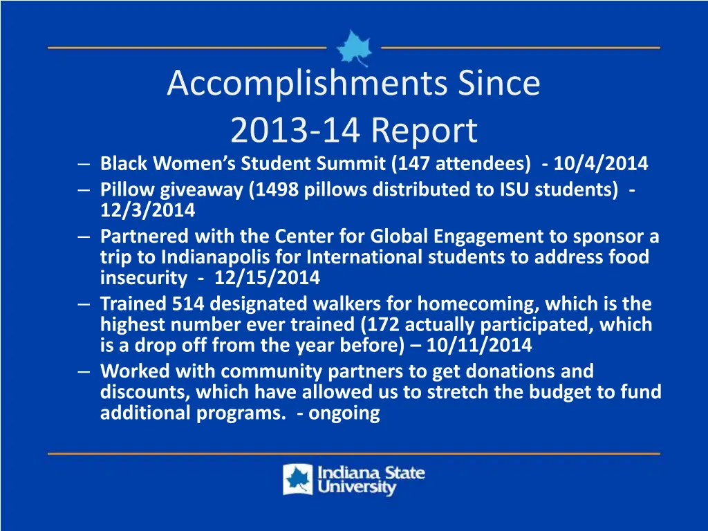 accomplishments since 2013 14 report black women