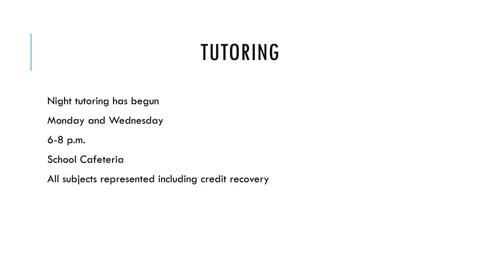 tutoring