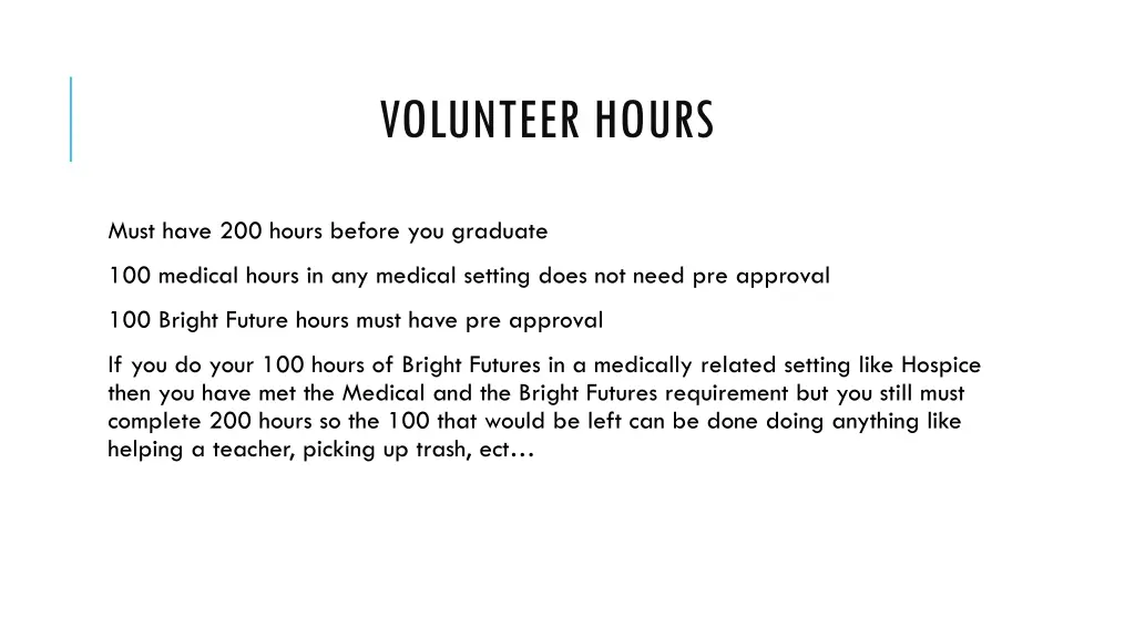 volunteer hours