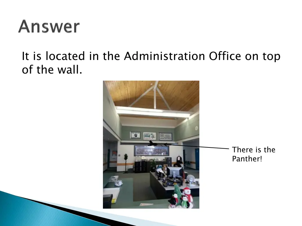 it is located in the administration office