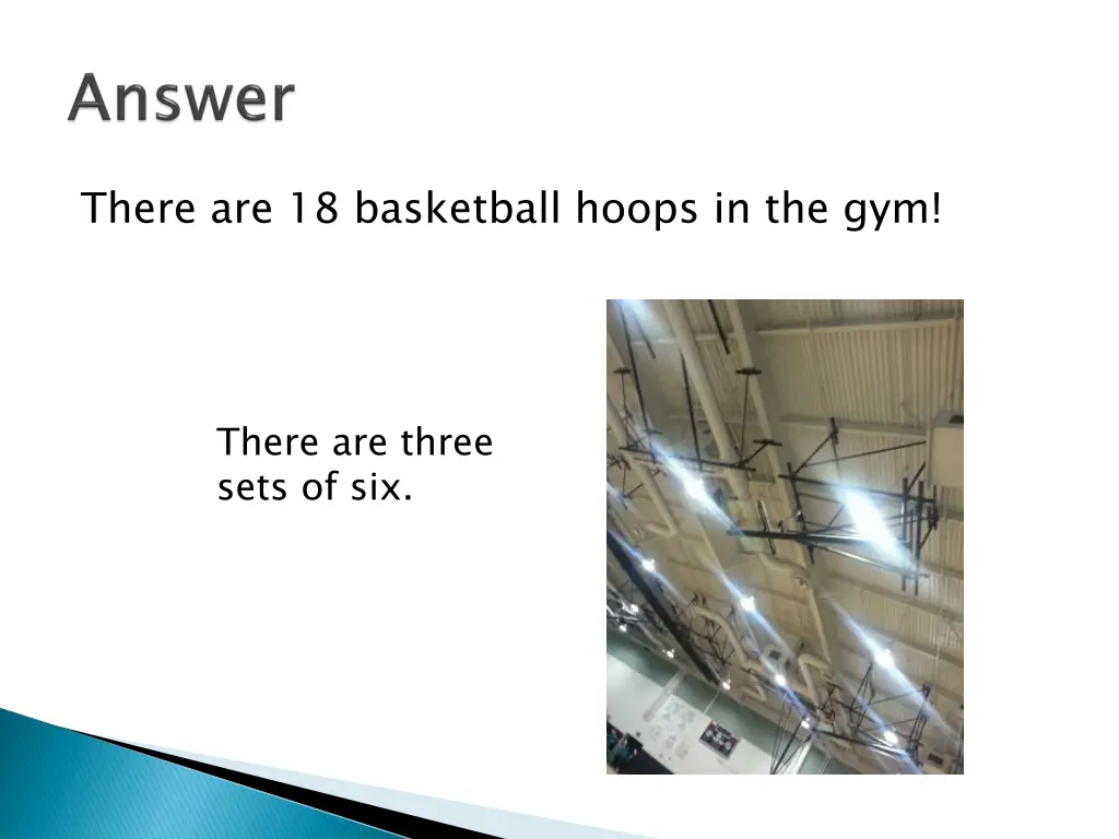 there are 18 basketball hoops in the gym