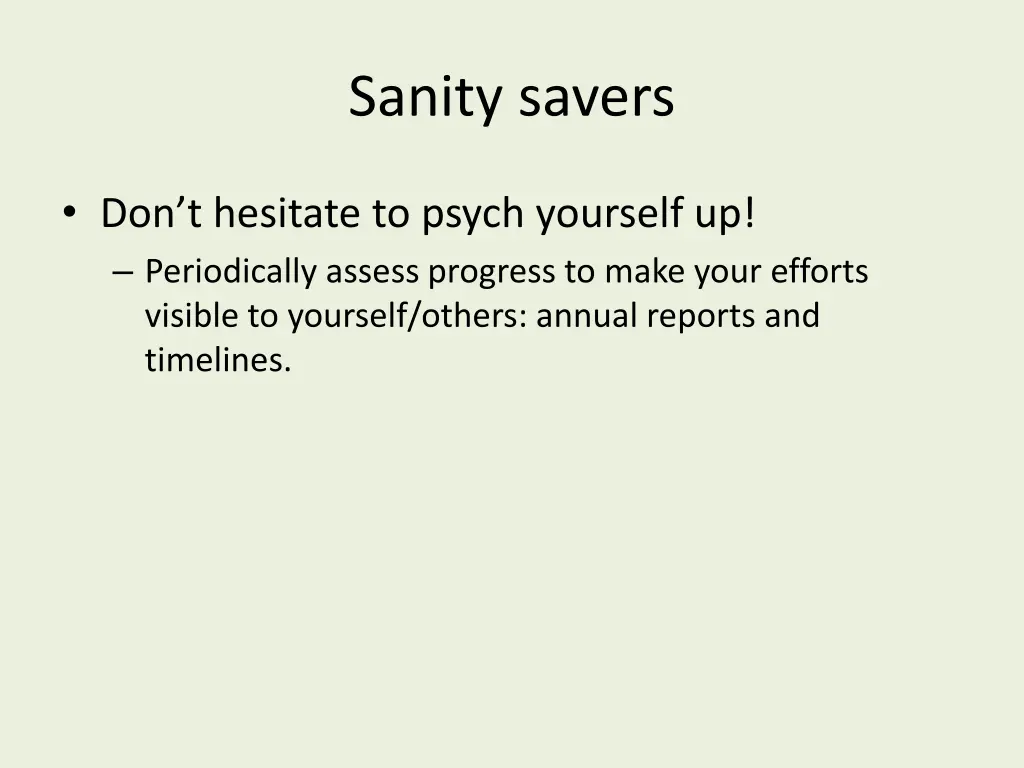 sanity savers