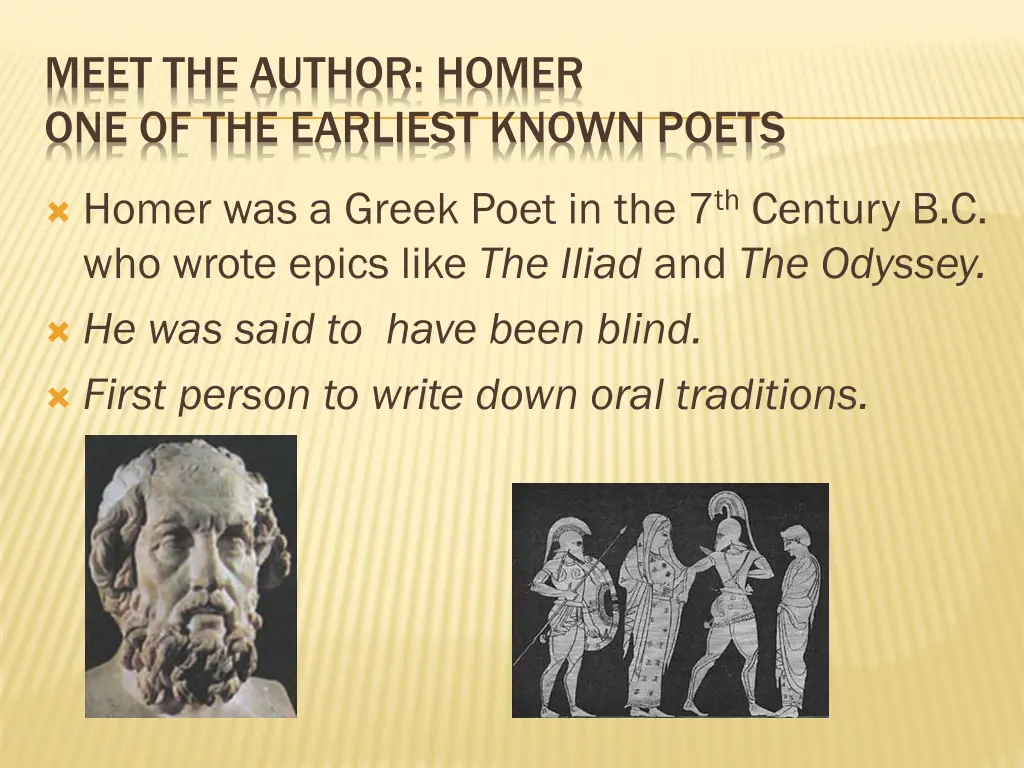 meet the author homer one of the earliest known