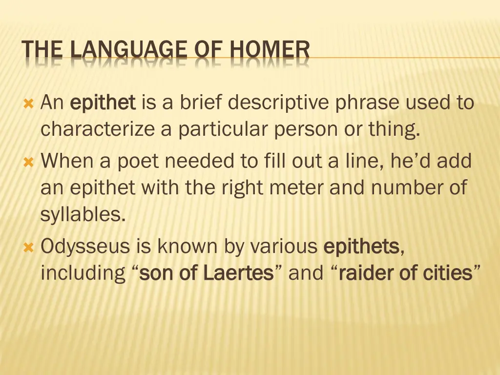 the language of homer 1