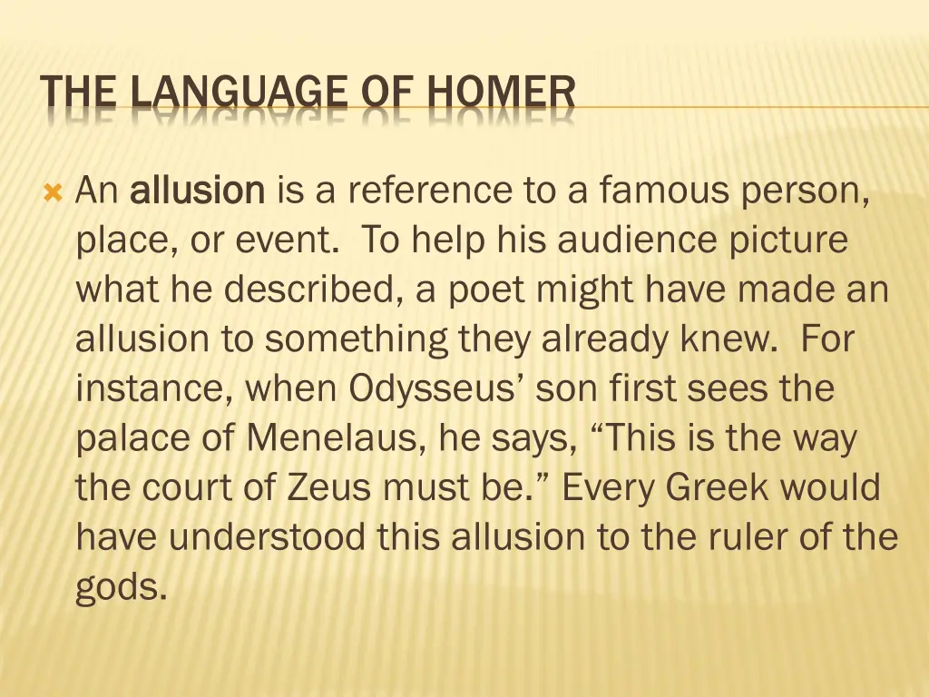 the language of homer 2