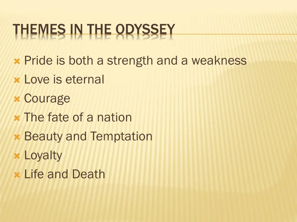 themes in the odyssey