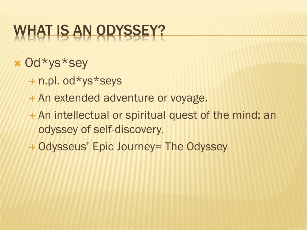 what is an odyssey