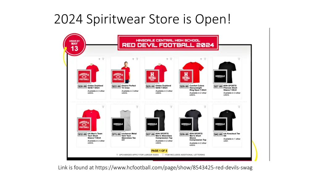 2024 spiritwear store is open