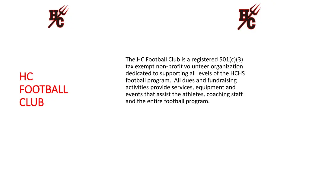 the hc football club is a registered