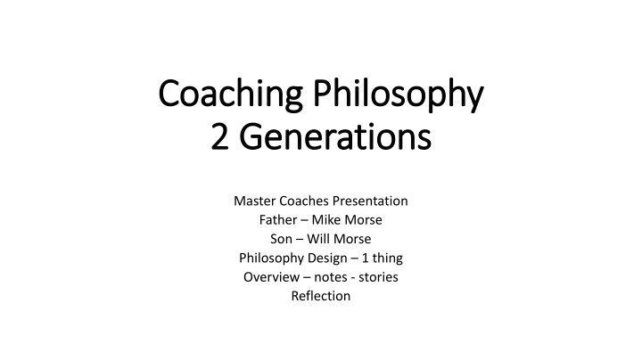 coaching philosophy coaching philosophy