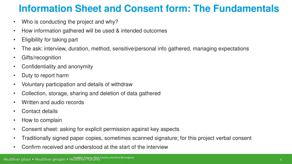 information sheet and consent form