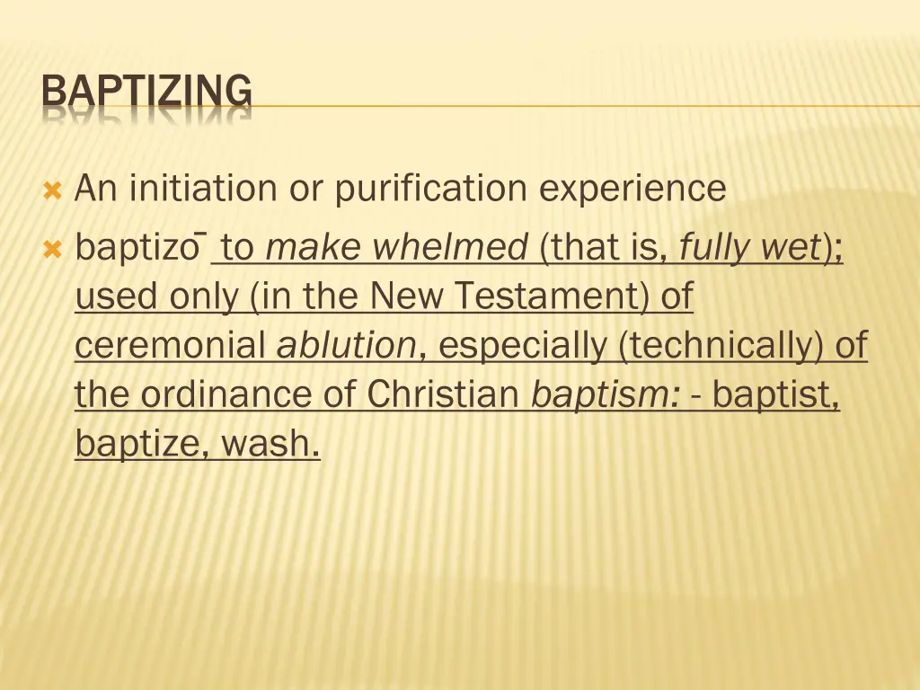 baptizing