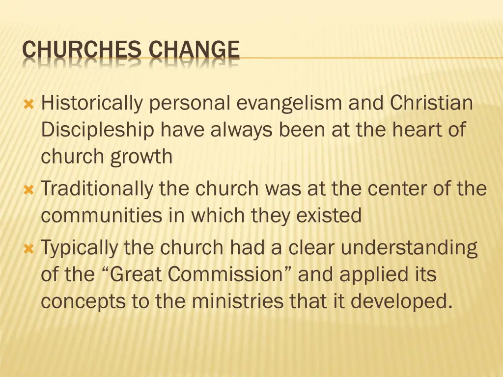 churches change