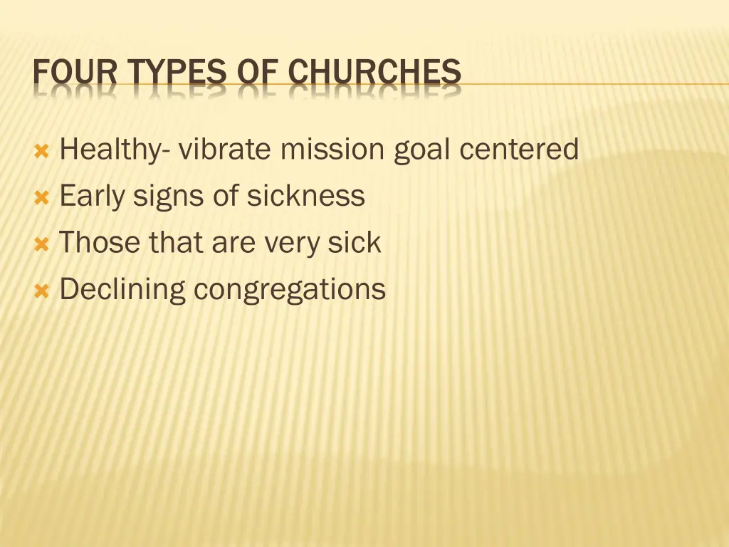 four types of churches