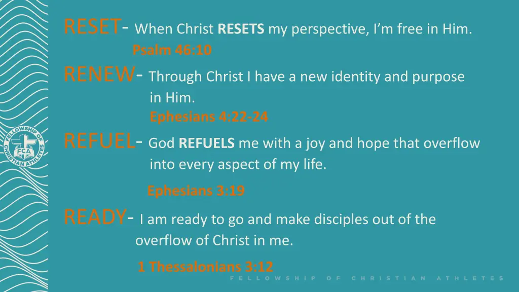 reset when christ resets my perspective i m free