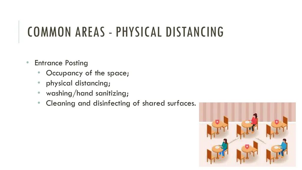 common areas physical distancing