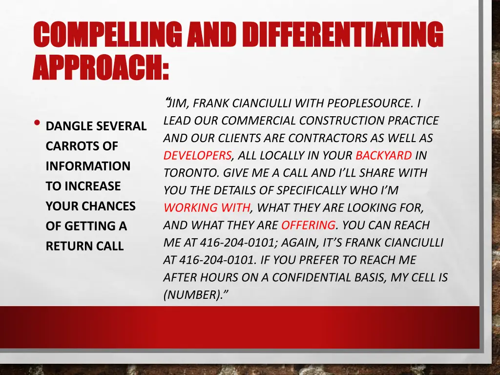 compelling compellingand differentiating