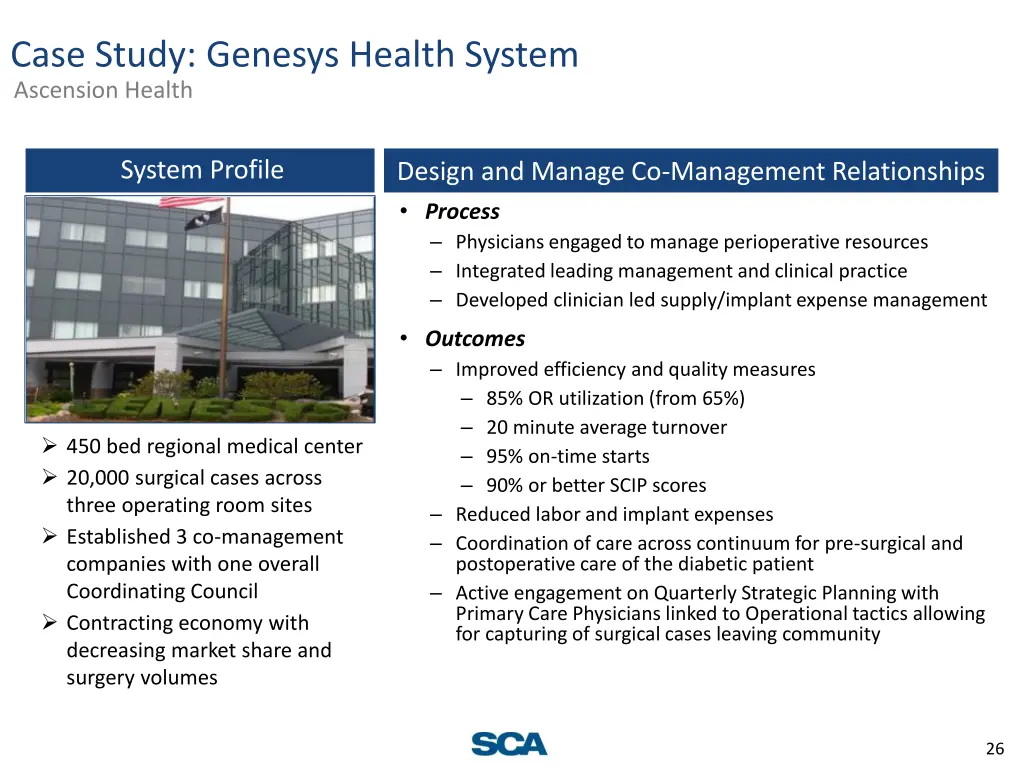 case study genesys health system ascension health