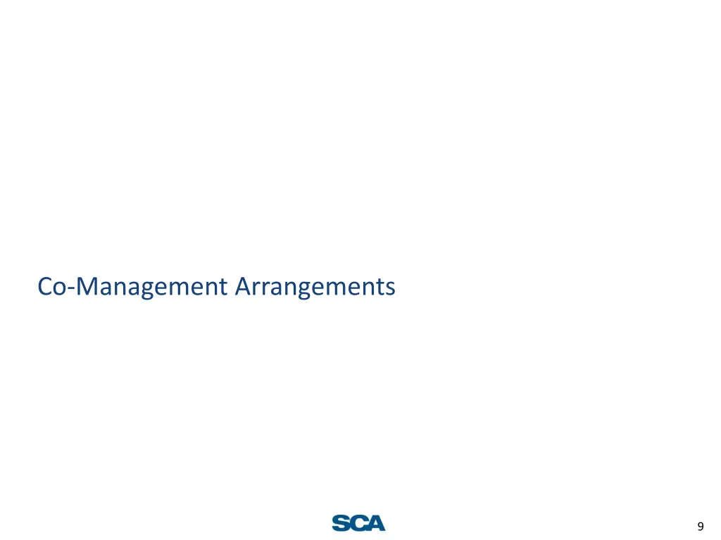 co management arrangements