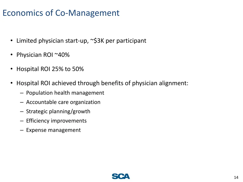 economics of co management