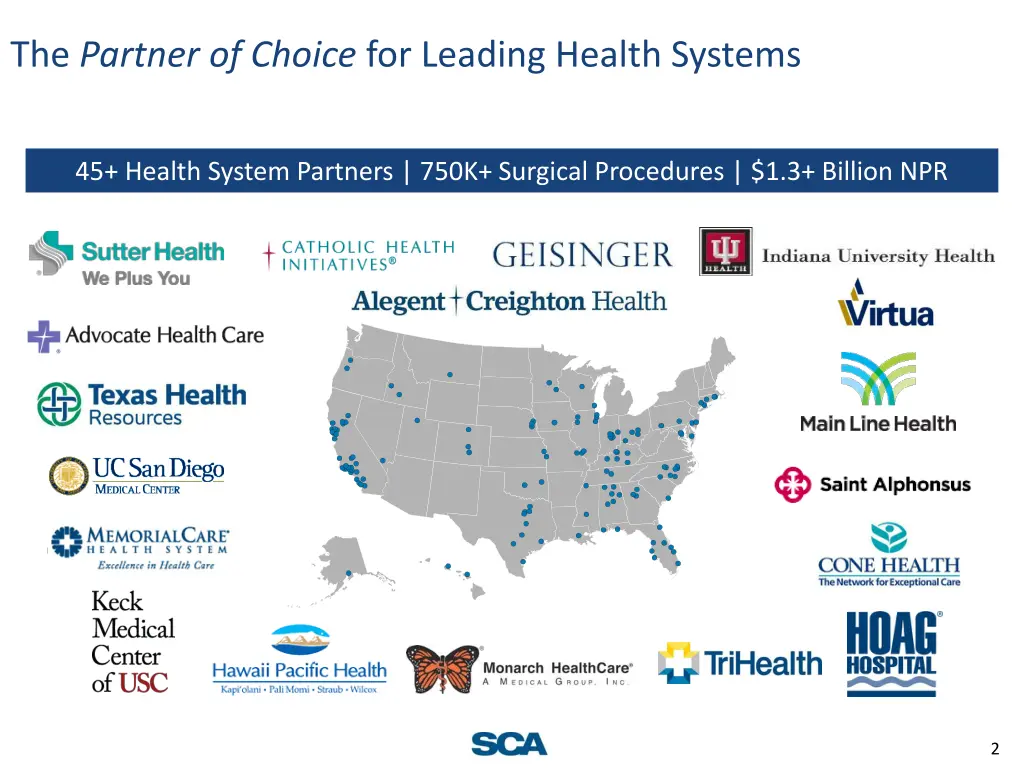 the partner of choice for leading health systems