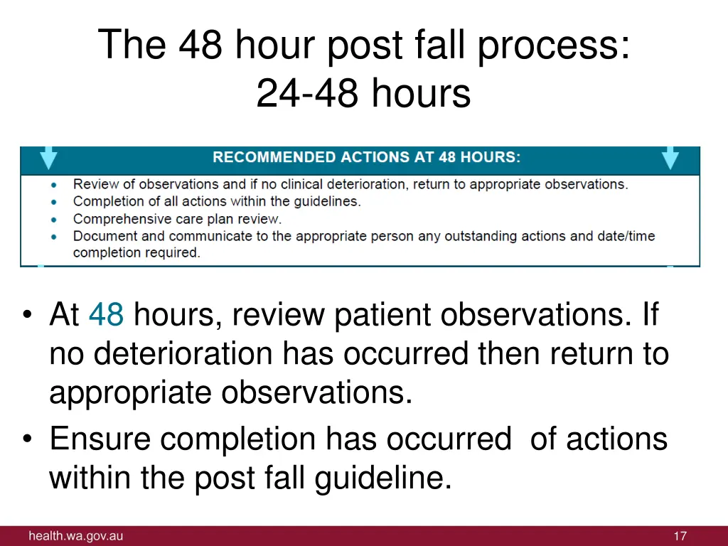 the 48 hour post fall process 24 48 hours