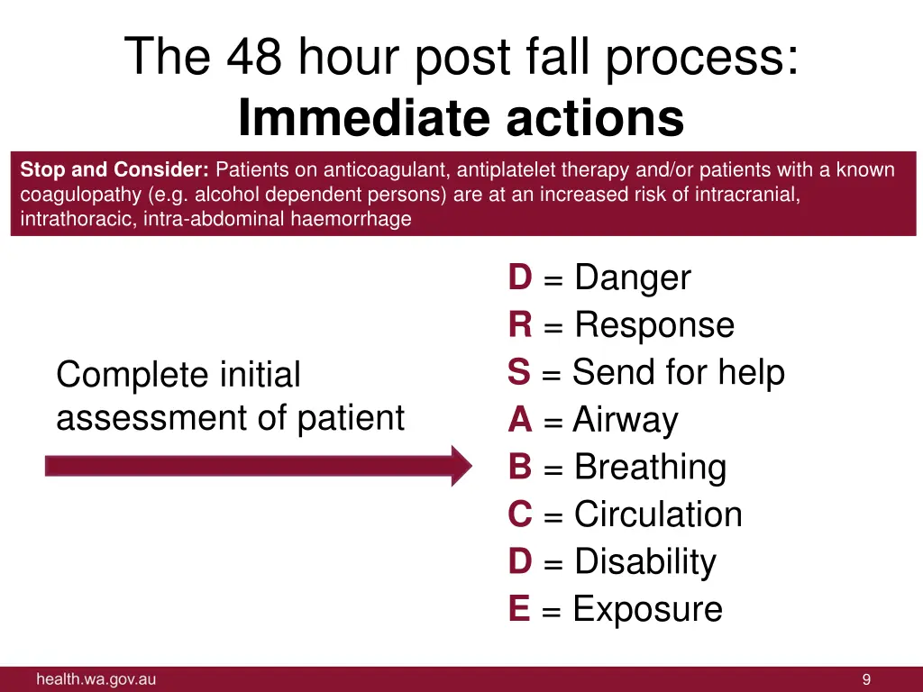 the 48 hour post fall process immediate actions 1