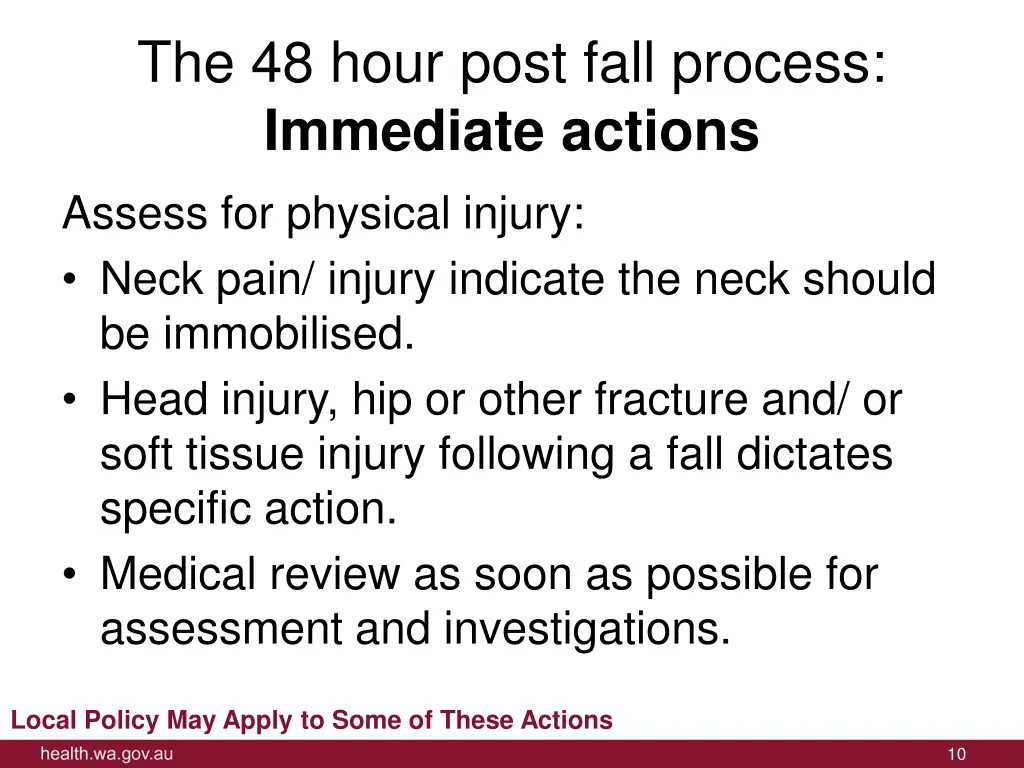 the 48 hour post fall process immediate actions 2