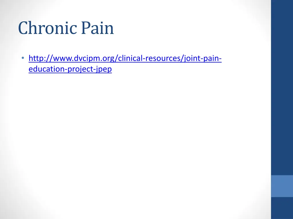 chronic pain