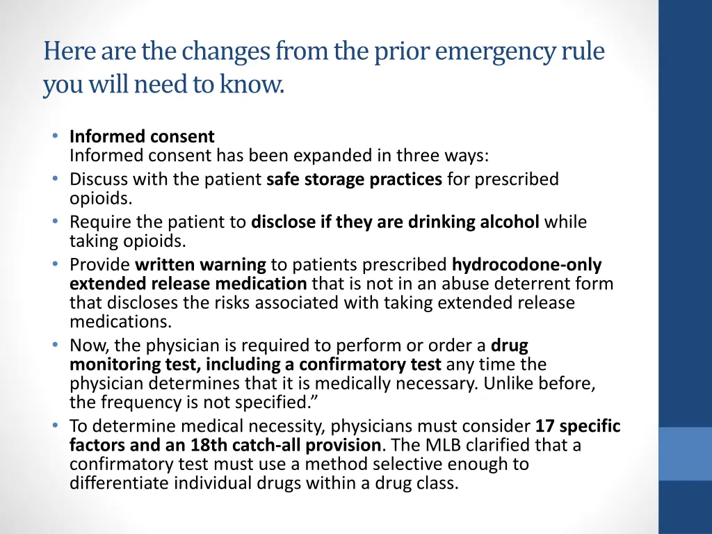 here are the changes from the prior emergency 1