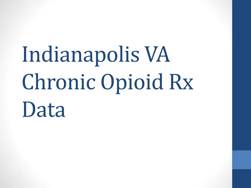 indianapolis va chronic opioid rx data